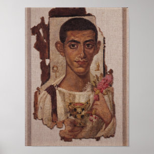 Fayum portret van Ammonius uit Antinoe Poster