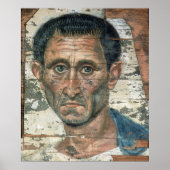 Fayum portret van een man in een blauwe mantel, poster (Voorkant)