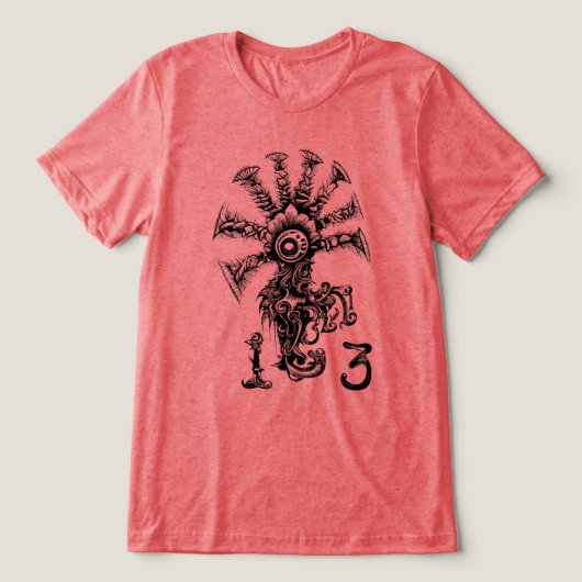 Faz Knick 13 Tri-Blend Shirt (Design voorkant)