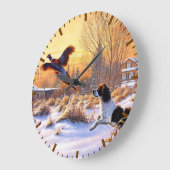 Fazant Aangemoedigd Om Te Vliegen Grote Klok (Hoek)