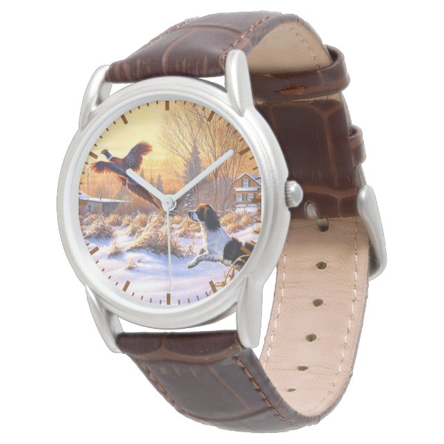 Fazant Aangemoedigd Om Te Vliegen Horloge (Gekanteld)