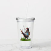 Fazant acryl drinkbeker (Achterkant)