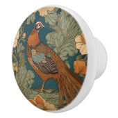 fazant art nouveau bloemmotief keramische knop (Rechts)