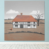 Fazant boerderij canvas afdruk (Insitu (Houten vloer))