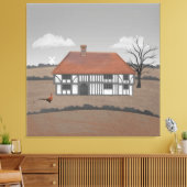Fazant boerderij canvas afdruk (Insitu (Woonkamer))