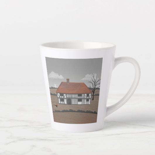 Fazant boerderij latte mok (Rechts)