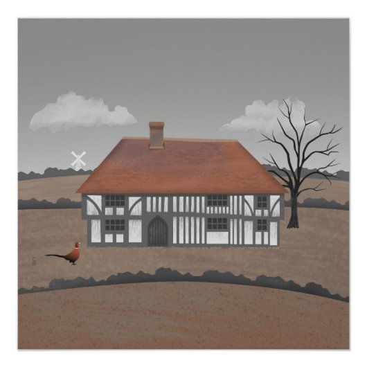 Fazant boerderij perfect poster (Voorkant)