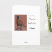 Fazant Britse Wildlife Kerstkaarten Feestdagen Kaart (Achterkant)