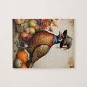 Fazant dragen bij Thanksgiving Legpuzzel (Horizontaal)