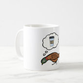 Fazant droomt van koffie koffiemok (Voorkant links)