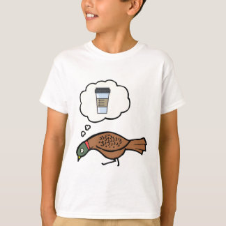 Fazant droomt van koffie t-shirt