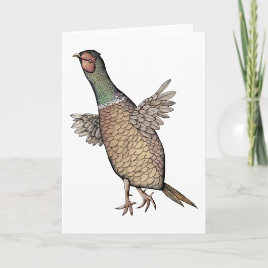 Fazant Feestdagen Kaart (Voorkant)