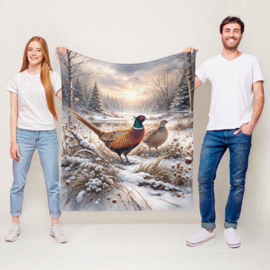 Fazant fleece deken (In situ)
