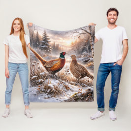 Fazant  fleece deken