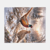 Fazant  fleece deken (Voorkant (Horizontaal))