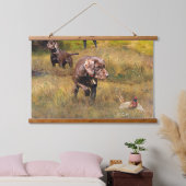 Fazant jacht met een Pudelpointers Hangend Wandkleed (Slaapkamer)