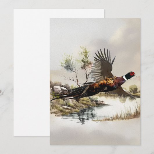 fazant kaart (Voorkant / Achterkant)