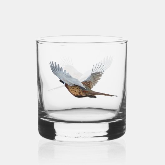 Fazant, Kunst Whisky Glas (Voorkant)
