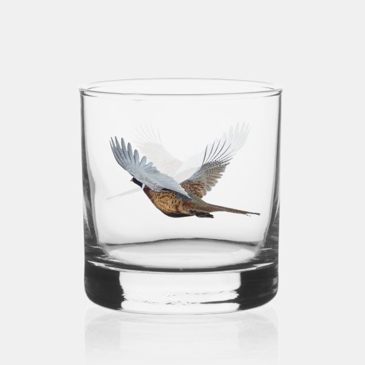 Fazant, Kunst Whisky Glas (Achterkant)
