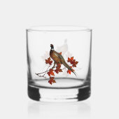 Fazant, Kunst Whisky Glas (Voorkant)