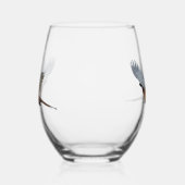 Fazant, Kunst Wijnglas Zonder Voet (Links)