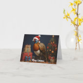 Fazant met kerstboom en cadeaus kaart (Gele Bloem)