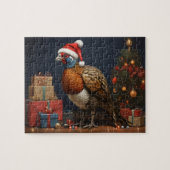 Fazant met kerstboom en cadeaus legpuzzel (Horizontaal)