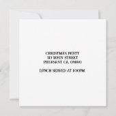 Fazant met kerstmuts kaart (Achterkant)