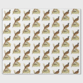  fazant op de kleur van de vogeltrek van het Spel  Cadeaupapier (Vlak)