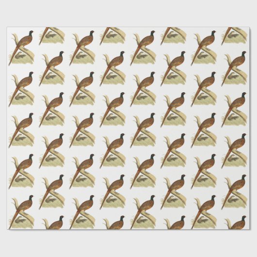  fazant op de kleur van de vogeltrek van het Spel  Cadeaupapier (Vlak)