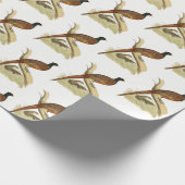  fazant op de kleur van de vogeltrek van het Spel  Cadeaupapier (Hoek)