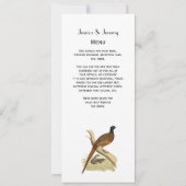  fazant op de kleur van de vogeltrek van het Spel  Kaart (Achterkant)