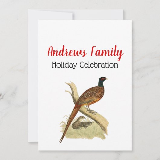  fazant op de kleur van de vogeltrek van het Spel  Kaart (Voorkant)