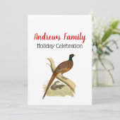  fazant op de kleur van de vogeltrek van het Spel  Kaart (Staand voorkant)