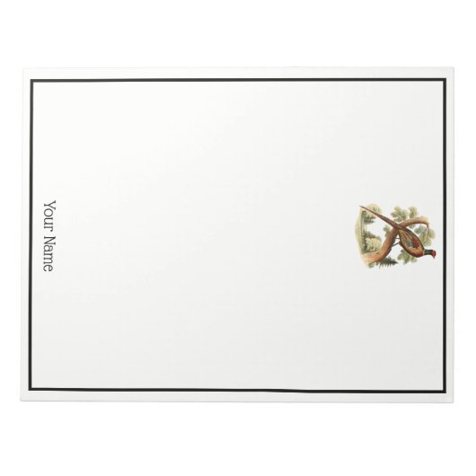  fazant op vertakking met Trees Tekenkleur Notitieblok (Voorkant)