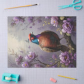 Fazant Paarse Bloem Illustratie Tissuepapier (Craft)