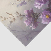 Fazant Paarse Bloem Illustratie Tissuepapier (Detail)