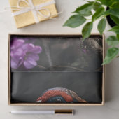 Fazant Paarse Bloem Illustratie Tissuepapier (Geschenk)