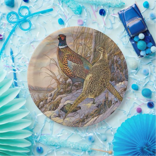 fazant papieren bordje (Feest)