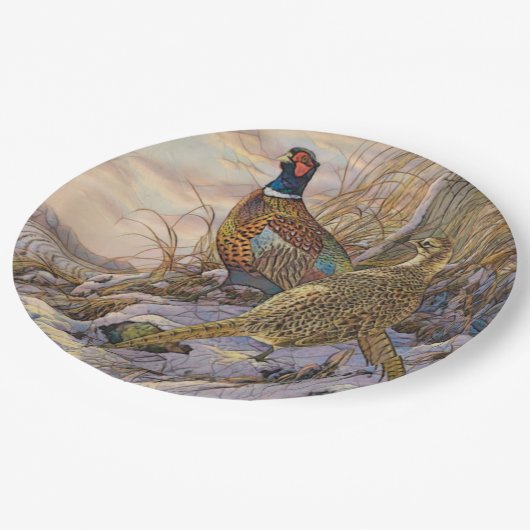fazant papieren bordje (Gekanteld)