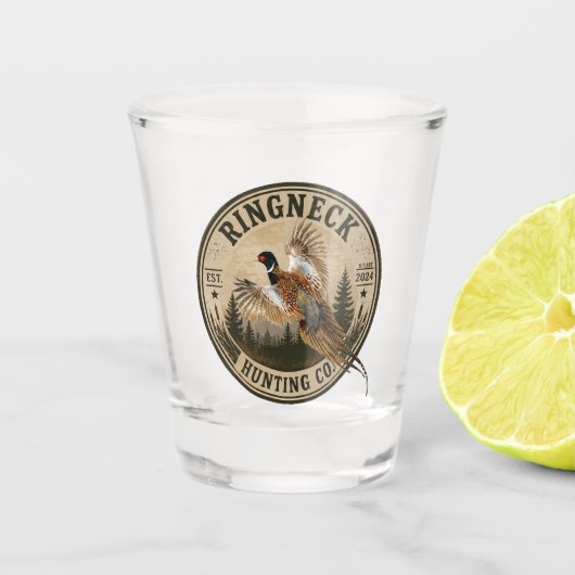 Fazant shot glas (Voorkant)