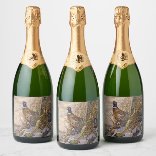 fazant sparkling wijnetiket (Flessen)