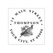  fazant spel vogel tekening naam adres rubberstempel (Afrduk)