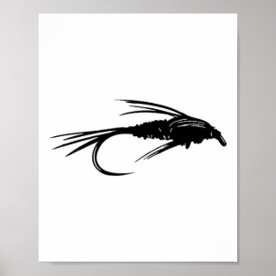 Fazant Staart Nimf Uitkomende Vlieg Vliegvissen Ca Poster