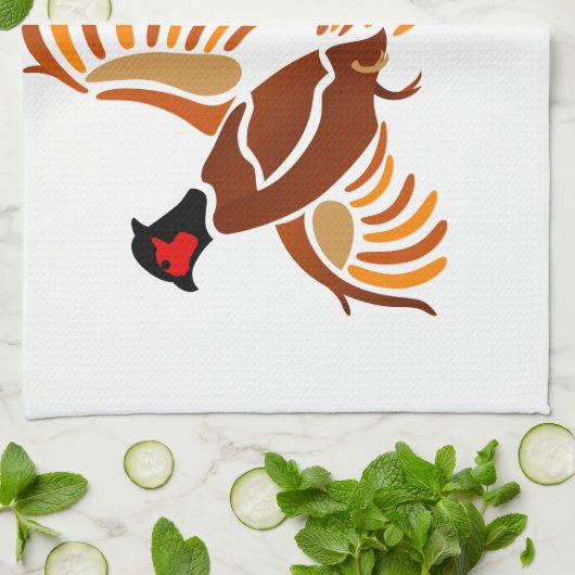 fazant theedoek (Gevouwen)