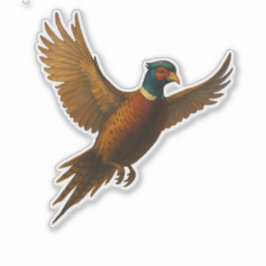 Fazant-uitknipsticker Sticker