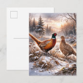 Fazant  uitnodiging briefkaart (Voorkant / Achterkant)