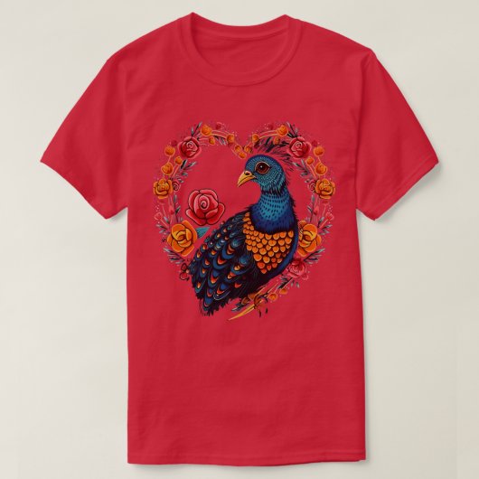 Fazant Valentijnsdag T-shirt (Design voorkant)