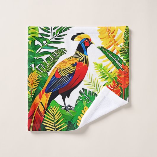 fazant van exotisch Oerwoud Bad Handdoek (Wasdoekje)