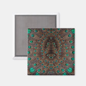 Fazant Veer Fractaal Ontwerp Magneet (Voorkant / Achterkant)
